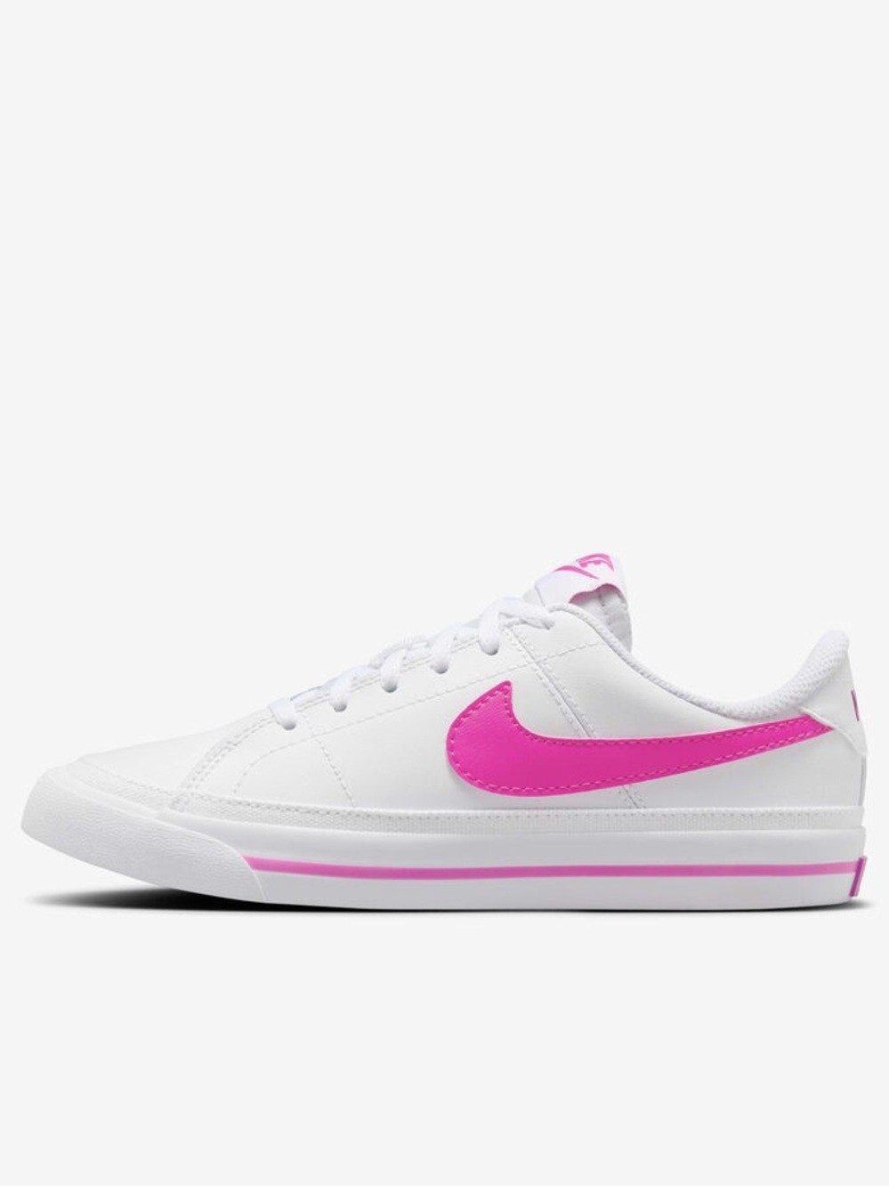 Nike Court Legacy GS — White/Laser Fuchsia